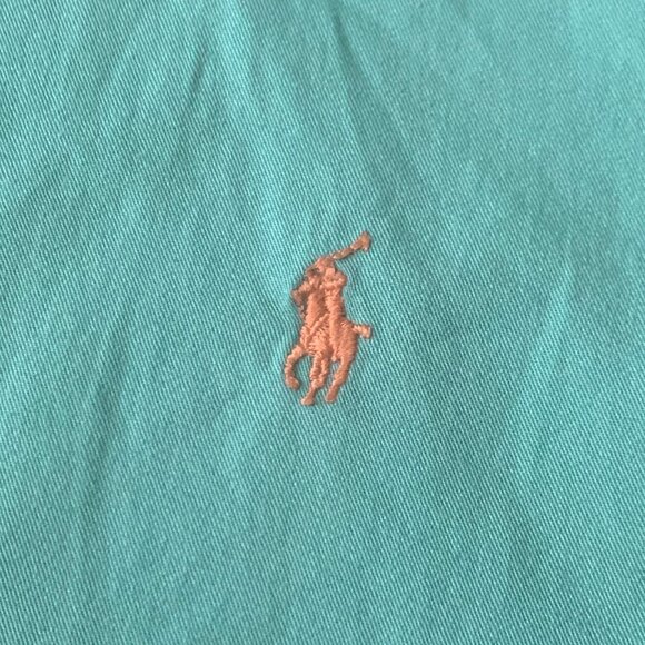 Ralph Lauren Dress Shirt Teal Polo Pony Horse Coastal Grandma Prep Academia - Picture 4 of 11